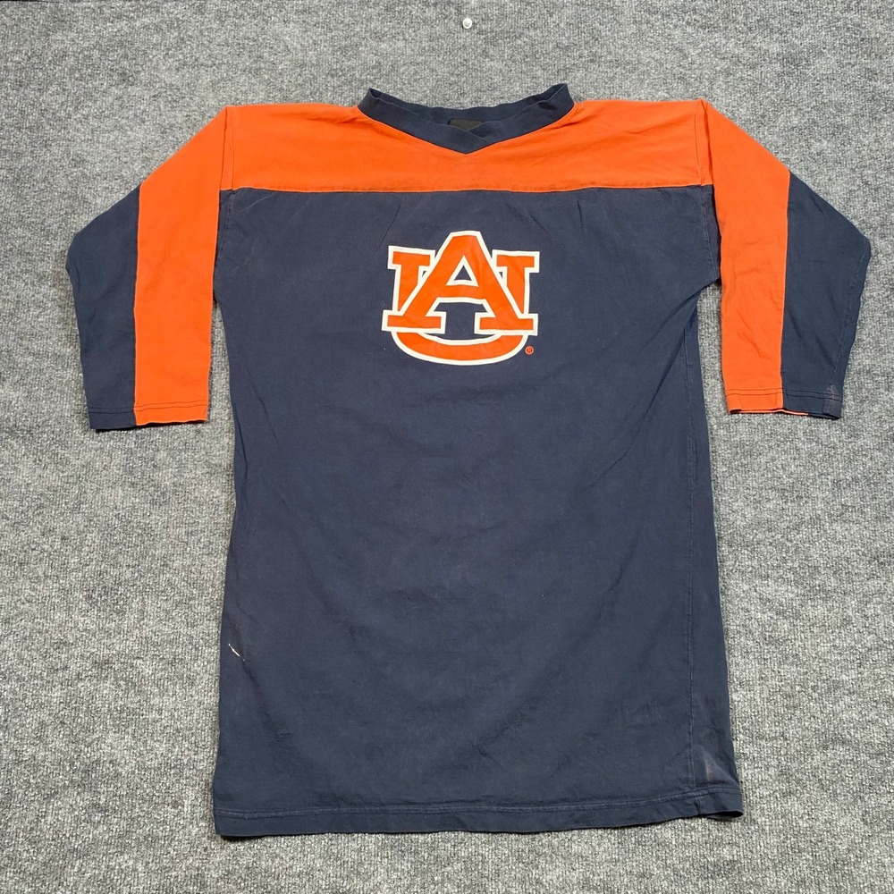 Auburn Tigers Concepts Sport Sleep Shirt Navy Orange 3/4 Sleeve Loungewear L‎
